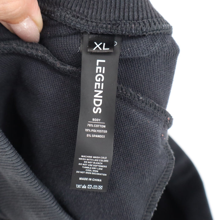Legends Aviation Jogger Mens XL Black Tapered Sweatpants Zipper Pockets