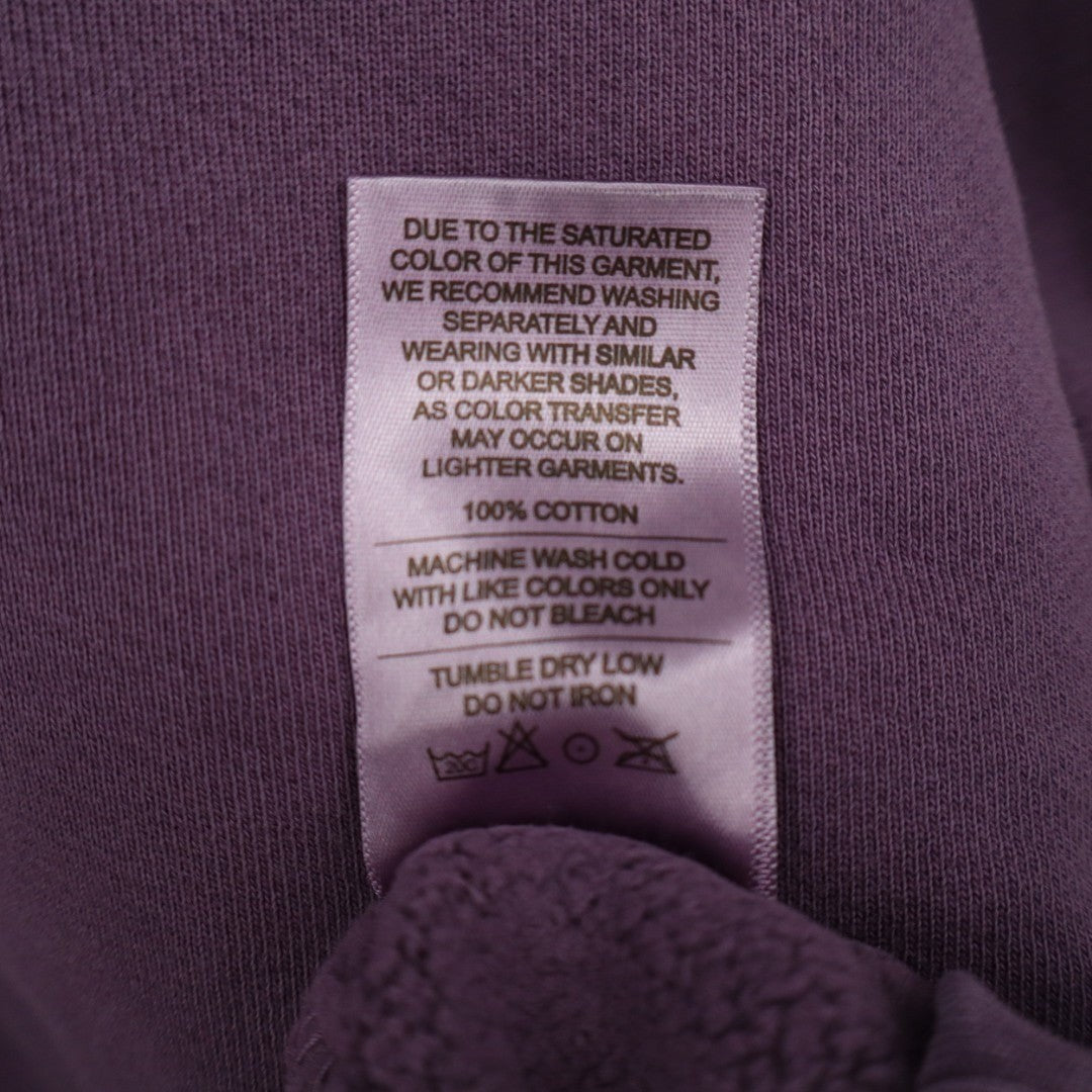 American Giant American Vintage Hoodie Unisex L Purple Cotton Kangaroo Pocket