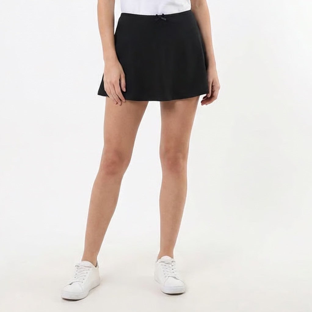 Wild Fable Seamless Mini Skort Women's Medium Black Stretch Nylon Lace Trim