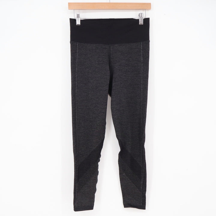 Athleta Leggings Womens M High Rise Seamless Charcoal Gray Mesh Panels Excellent