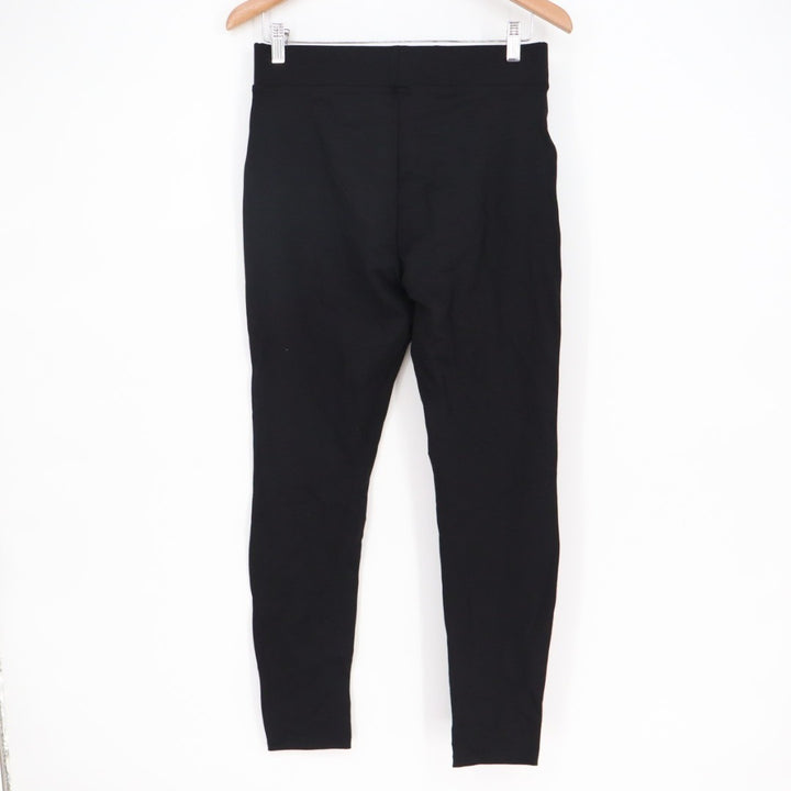 American Giant Ponte Slim Pants Womens 10 Super Black Stretch Casual Skinny Leg