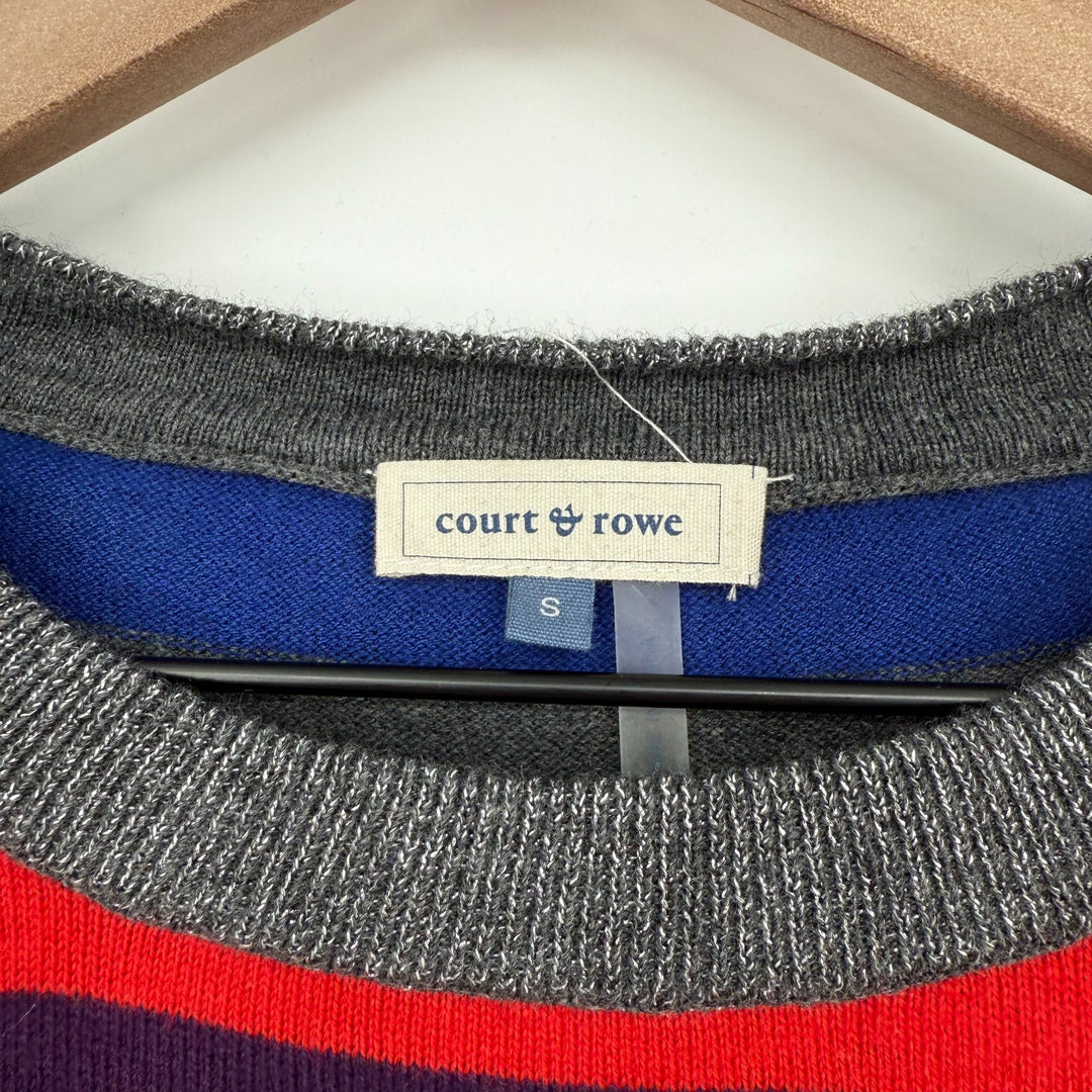 Court & Rowe Sweater Women Small Multicolor Metallic Striped Tight Knit Pullover