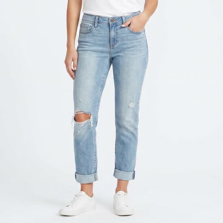 American Eagle Outfitters Jeans Womens 8 Blue Denim Cotton Distressed Skinny Leg