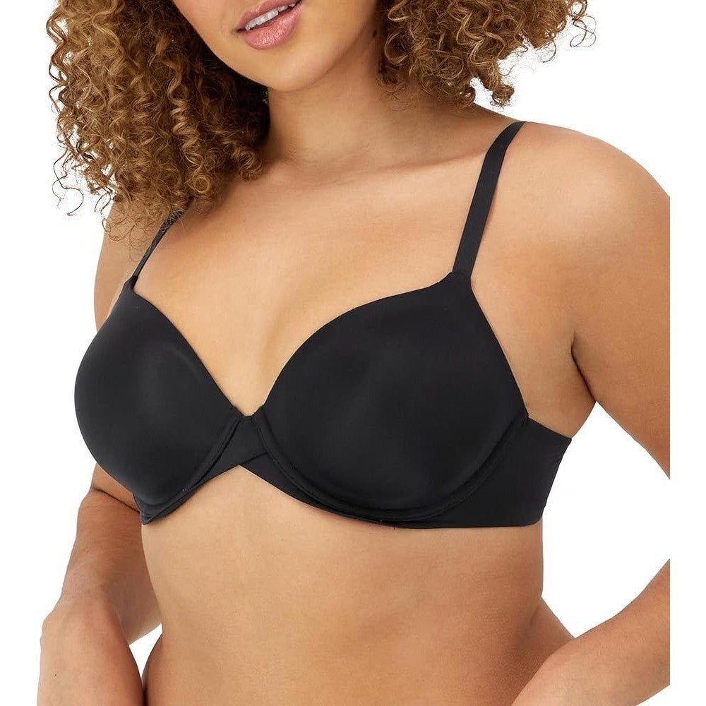 Maidenform One Fab Fit Everyday Modern Demi Underwire T Shirt Bra 40B Black