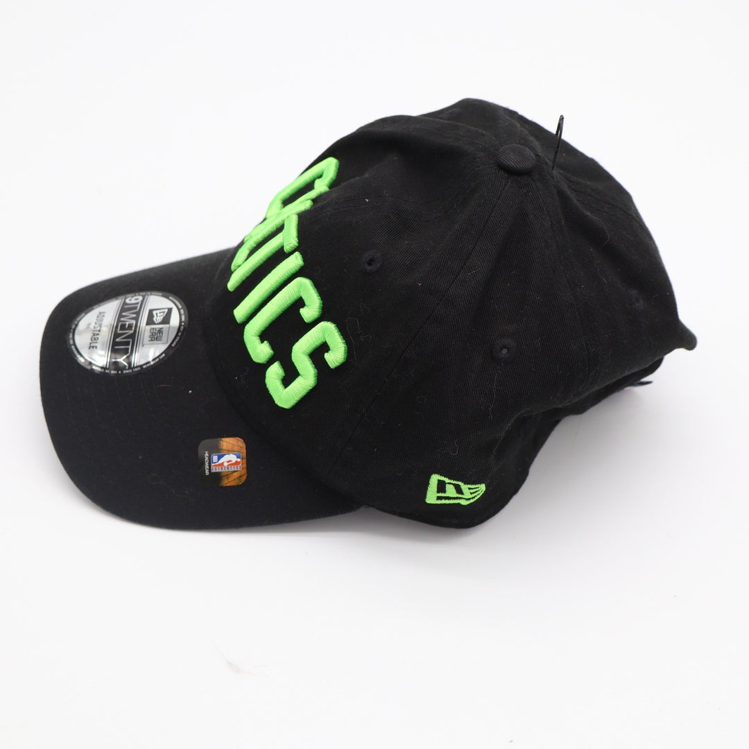 New Era 9TWENTY Boston Celtics NBA Hat Black Neon Green Adjustable Cap