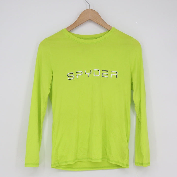 Spyder Mens Neon Lime Green Long Sleeve Rash Guard Swim Shirt Size M