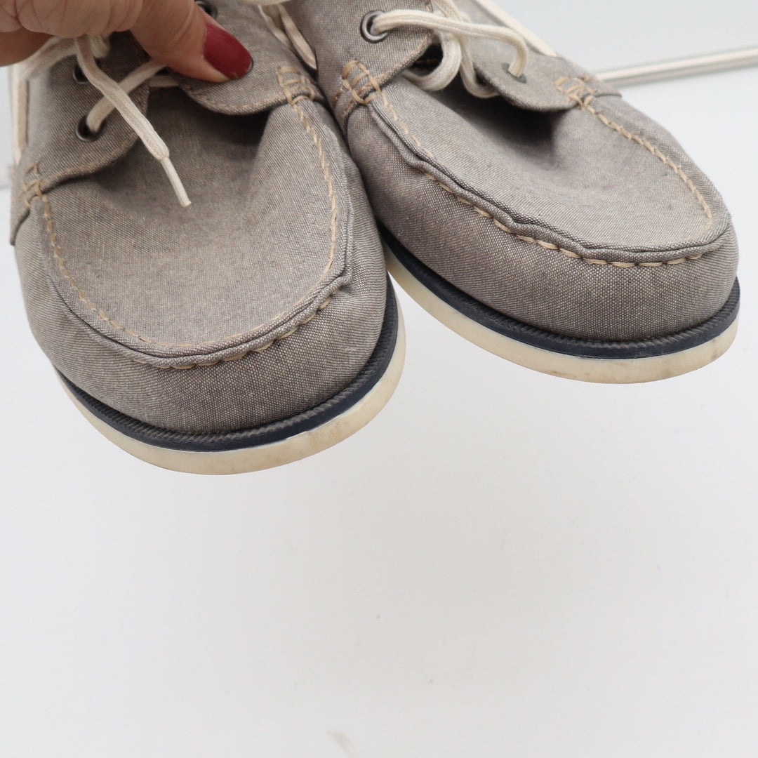Sonoma Boat Shoe Mens 13 Grey Canvas Moc Toe Loafer Excellent