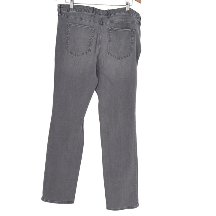 Eddie Bauer Skinny Jeans Womens 16 Gray Denim Cotton Stretch Zip Fly High Rise