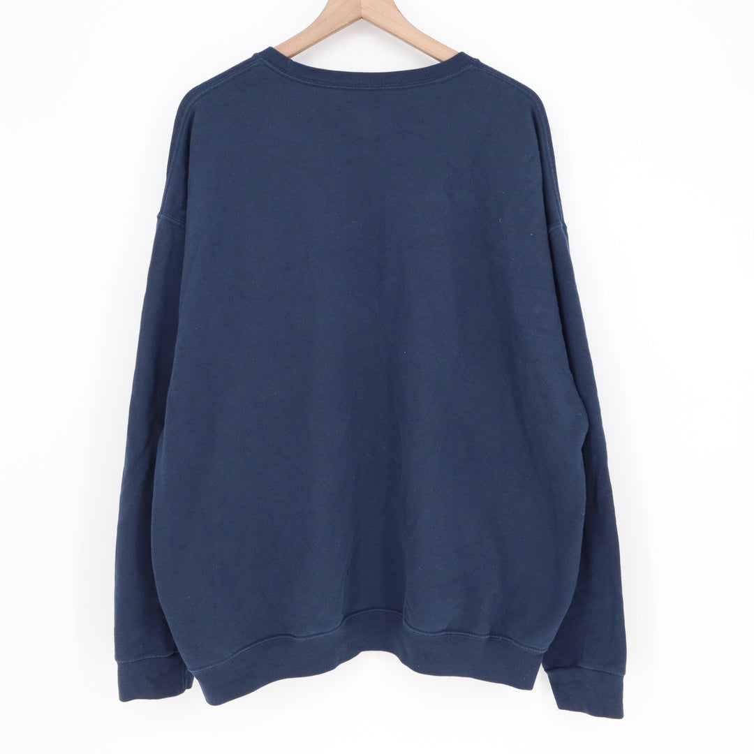 Athletic Works Mens 2XL Navy Blue Crewneck Sweatshirt Solid Fleece