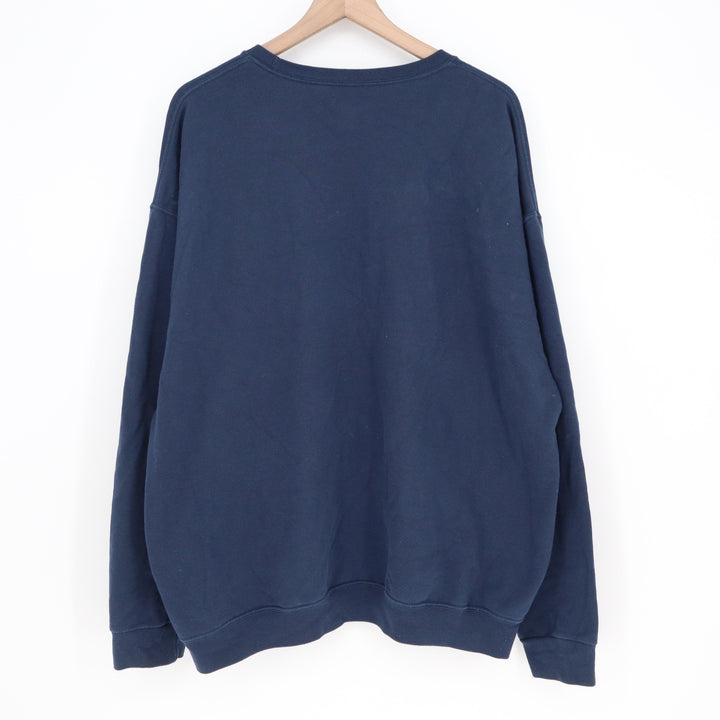 Athletic Works Mens 2XL Navy Blue Crewneck Sweatshirt Solid Fleece