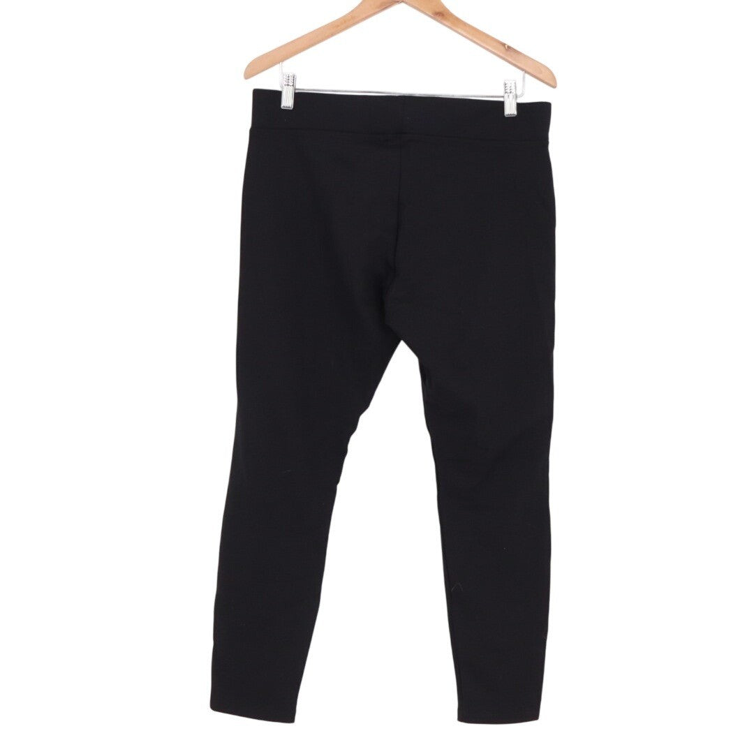 American Giant Ponte Slim Pants Womens 16 Black Stretch Mid Rise Skinny Leg