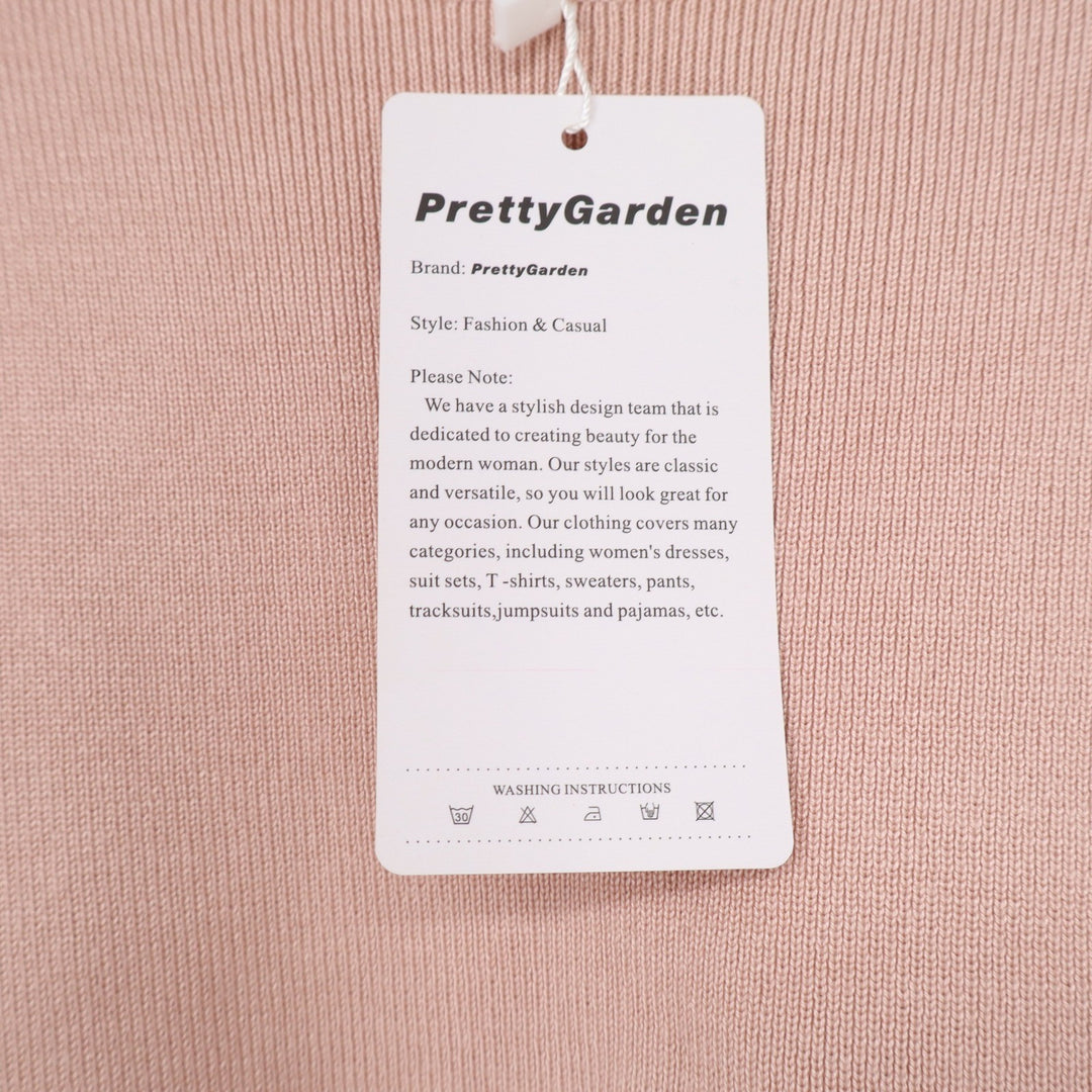 PrettyGarden Tank Top Womens M Pink High-Low Ribbed Knit Muscle Tee NEW