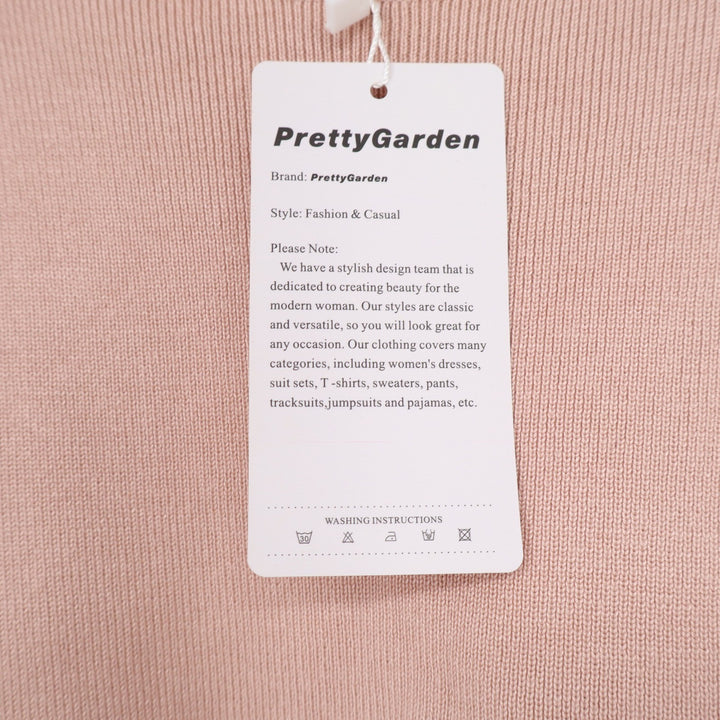 PrettyGarden Tank Top Womens M Pink High-Low Ribbed Knit Muscle Tee NEW