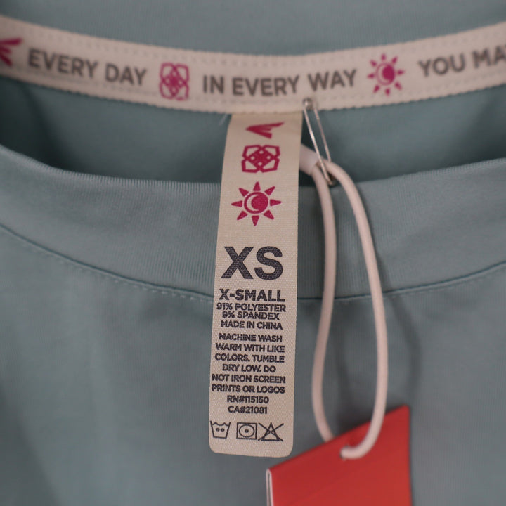 Easton Jen Schroeder JS WMS Crop Tee Blue Green XS EJST-GRN-XS New With Tags