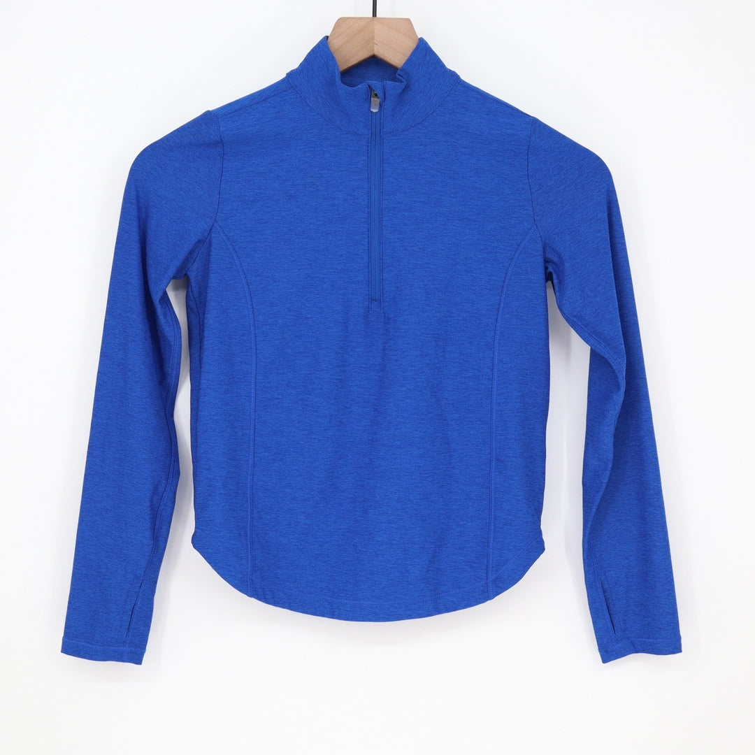 DSG Girls Movement Royal Blue Heather 1/4 Zip Pullover Shirt Small 8-9