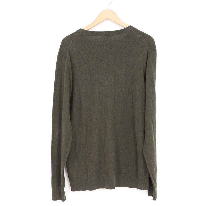 Old Navy Mens Large Olive Green Crew Neck Cotton Blend Pullover Sweater