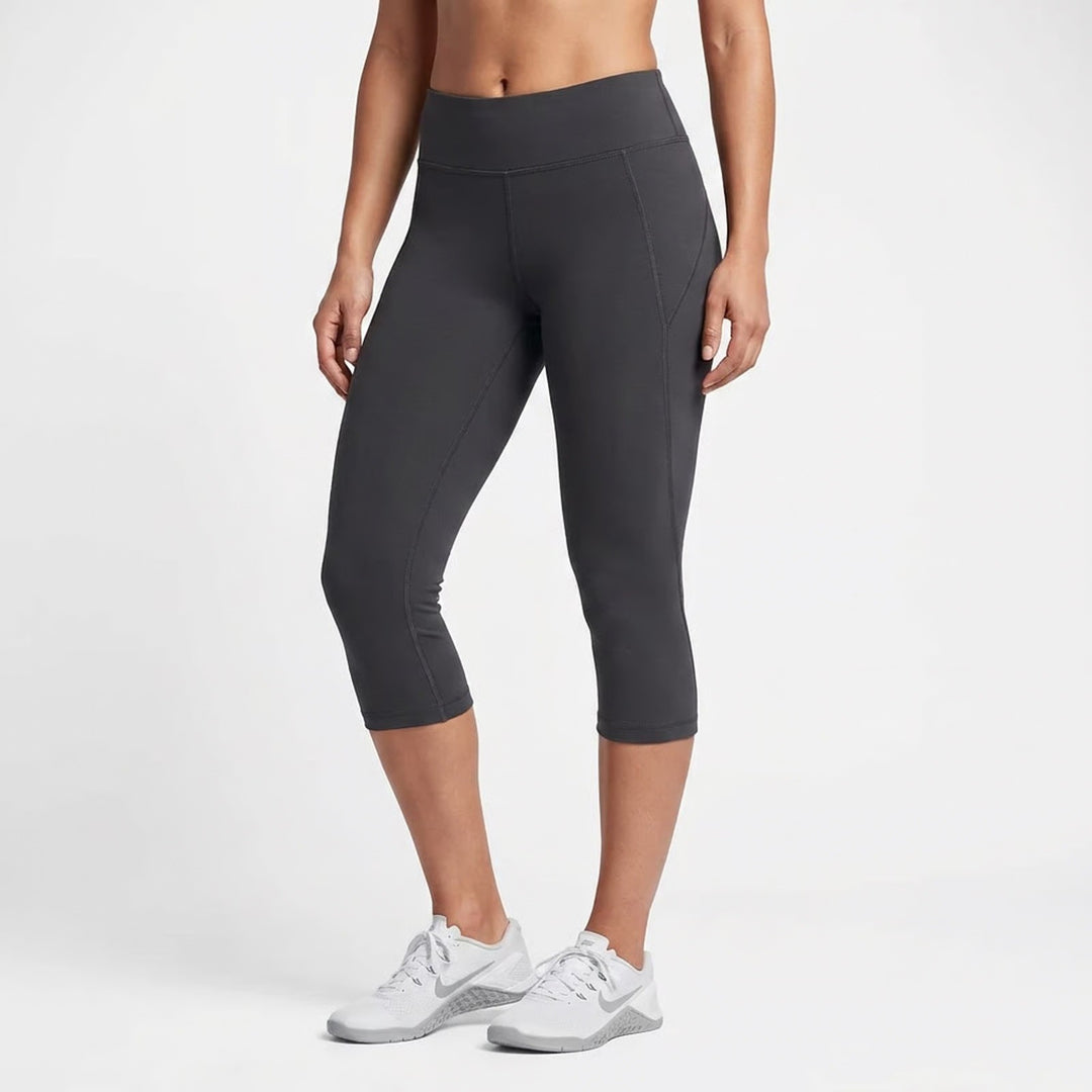 Tek Gear Shapewear Capri Leggings Womens Large Charcoal Gray Active Yoga Pants
