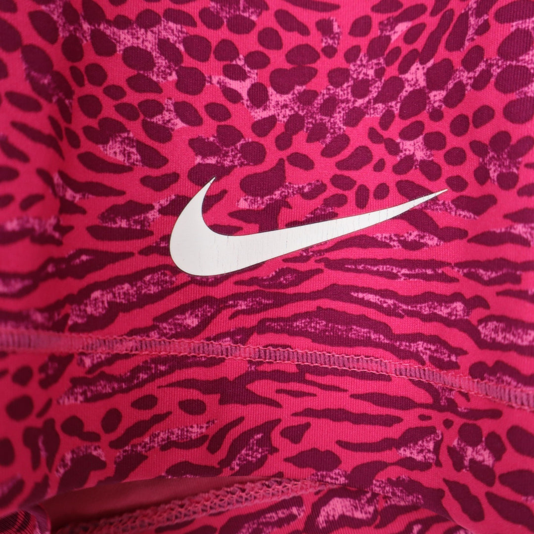 Nike Shorts Womens S Pro 3" Compression Pink Animal Print Excellent