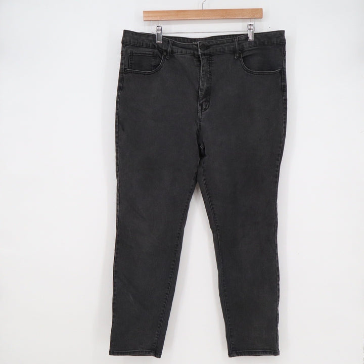 Time and Tru Womens Size 22 High Rise Skinny Jeans Faded Black Denim Stretch