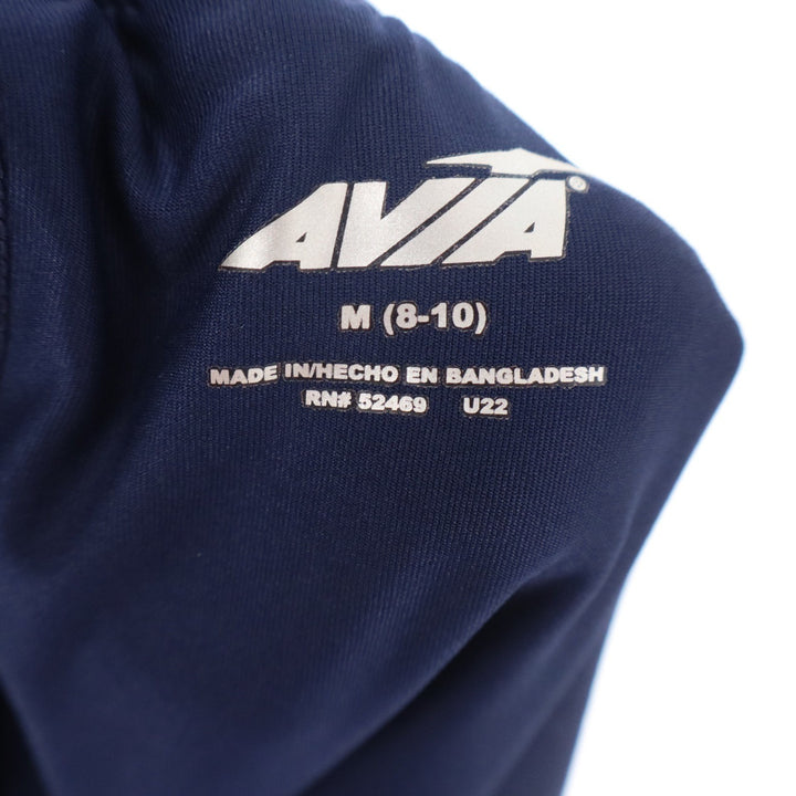 Avia Womens 2-in-1 Running Shorts Navy Grey Botanical Print Size M 8-10 Zip