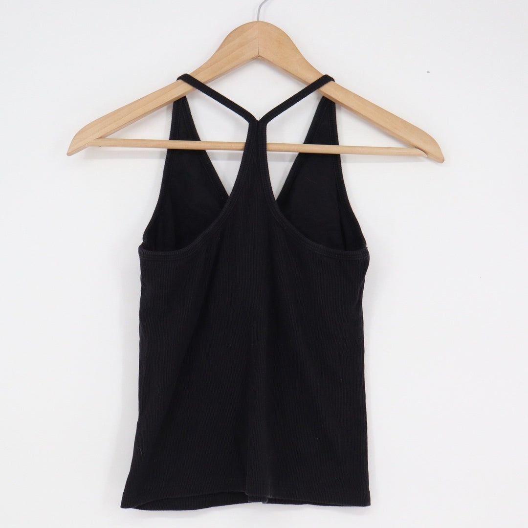 Old Navy Womens Ribbed V-Neck T-Back Racerback Tank Top Black Size M
