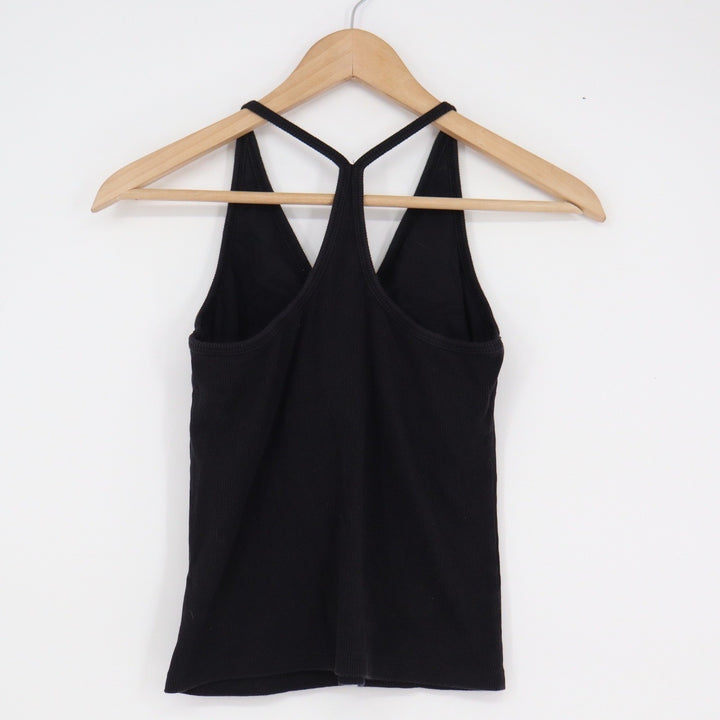 Old Navy Womens Ribbed V-Neck T-Back Racerback Tank Top Black Size M
