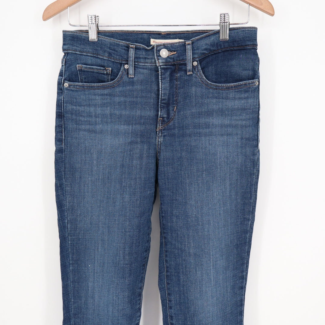 Levi's 311 Shaping Skinny Capri Jeans Womens 28 Blue Whiskered Denim Stretch