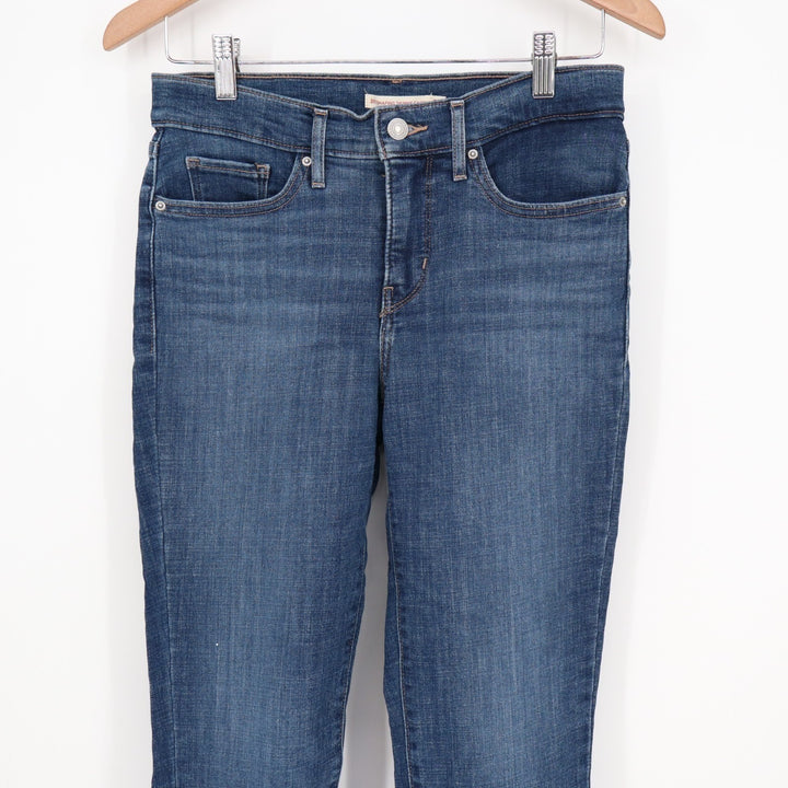Levi's 311 Shaping Skinny Capri Jeans Womens 28 Blue Whiskered Denim Stretch