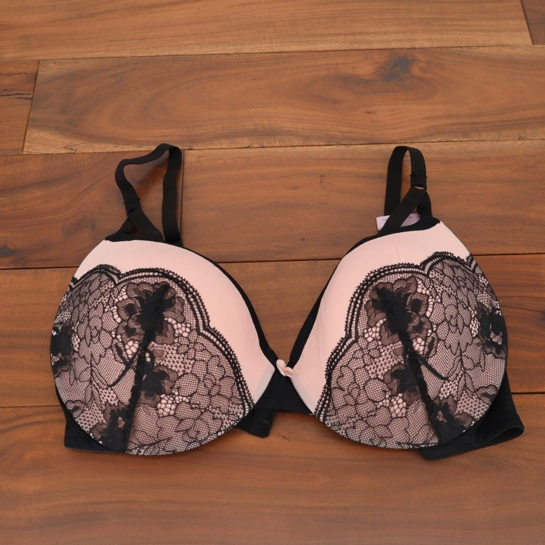 Maidenform Push-Up Bra Womens 38D Blush Stretch Lace Detail Underwire Padded