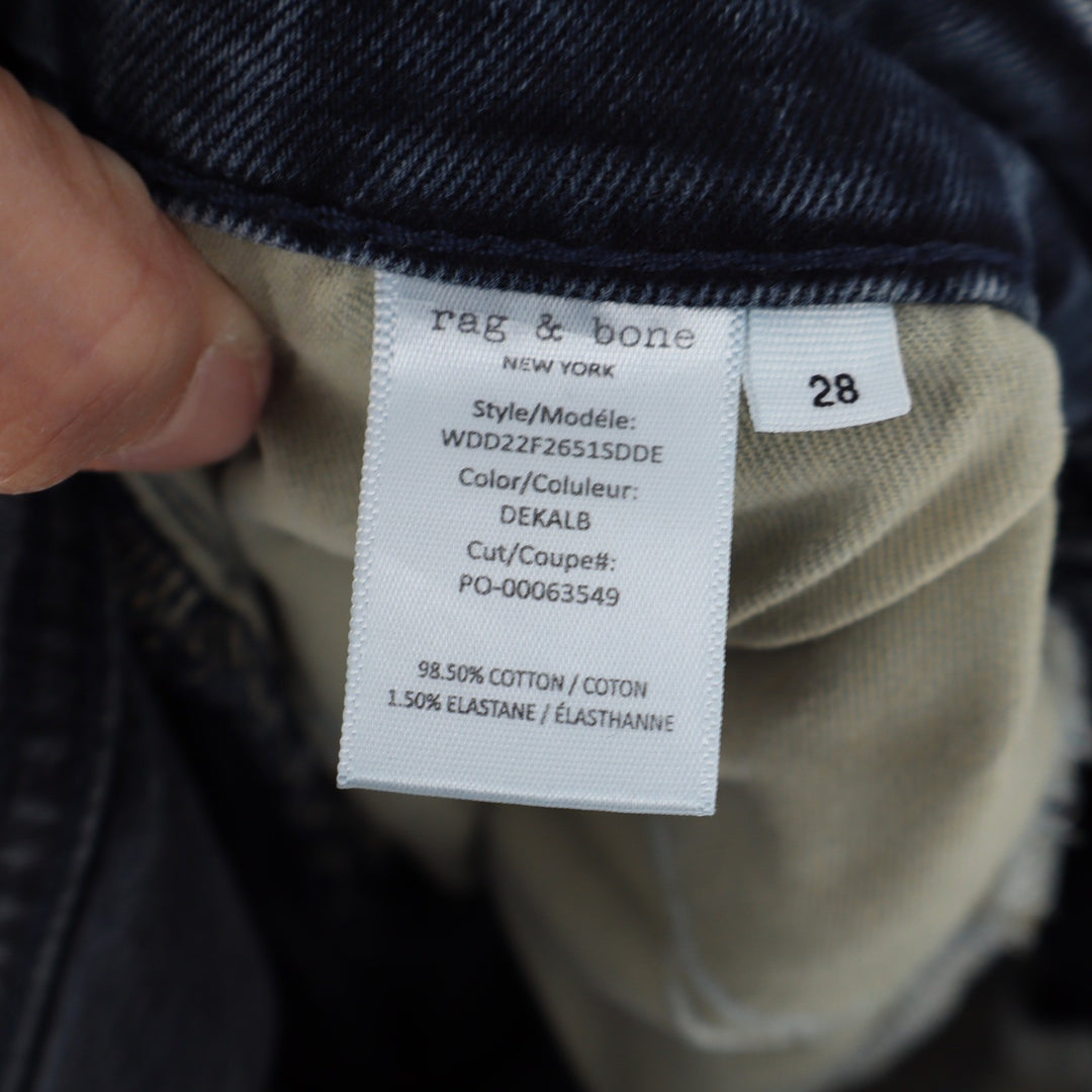 Rag & Bone Mens Slim Fit Jeans Dekalb Dark Wash Blue Size 28