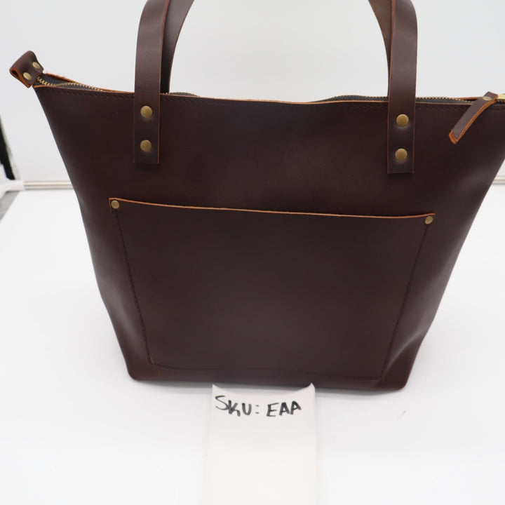 Portland Leather Goods Almost Perfect Womens Handbag Brown Studded Tote Bag