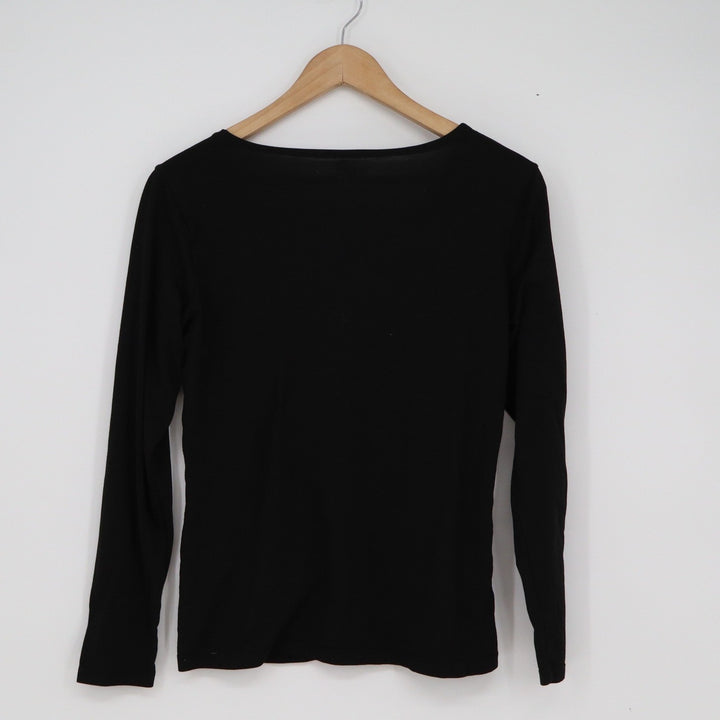 32 Degrees Heat Womens Large Black Long Sleeve Scoop Neck Base Layer Top