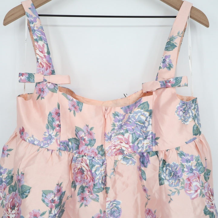 Lulus Unbelievably Lovely Babydoll Mini Dress Women 2XL Pink Floral Empire Waist