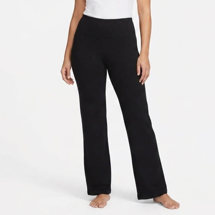 Black High Waisted Yoga Pants Straight Leg Activewear Leggings Womens Size M