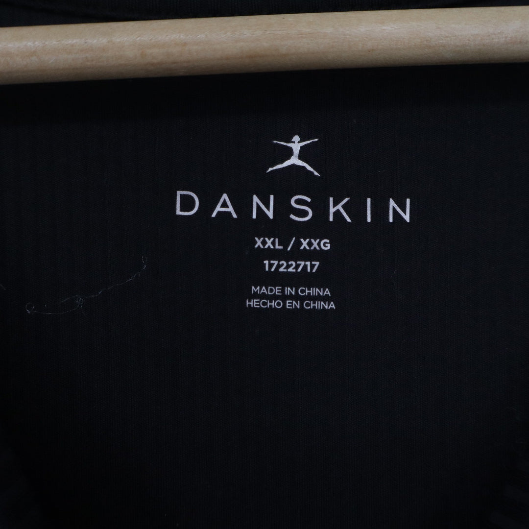 Danskin Womens XXL Black Ribbed Long Sleeve Crew Neck Active