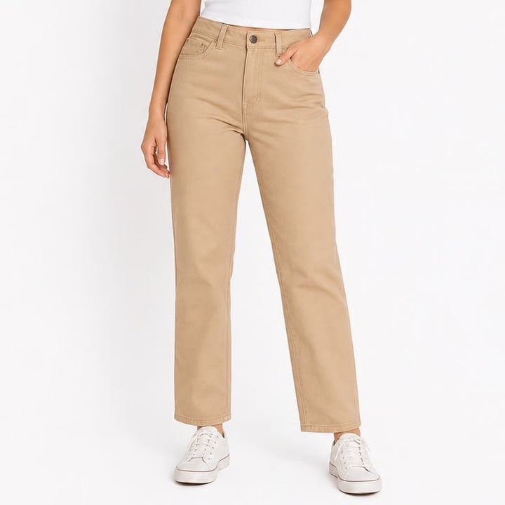 Sonoma Goods For Life Tan Khaki Straight Leg Pants Size 14 Stretch Twill