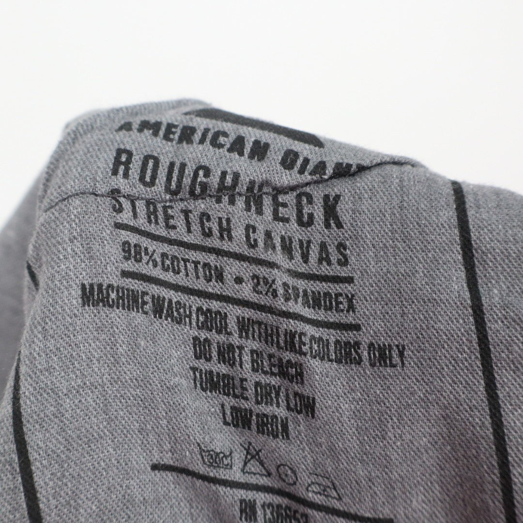 American Giant Roughneck Stretch Canvas Straight Pants Mens 36x32 Gray Workwear