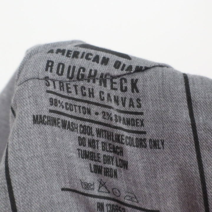 American Giant Roughneck Stretch Canvas Straight Pants Mens 36x32 Gray Workwear