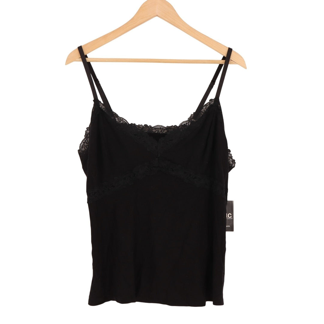 I.N.C. International Concepts Camisole Top Womens M Lace Trim Detailing V Neck