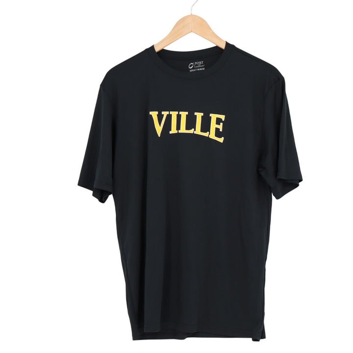Port & Company T-Shirt Boys Medium Black VILLE Crew Neck Short Sleeve Pullover