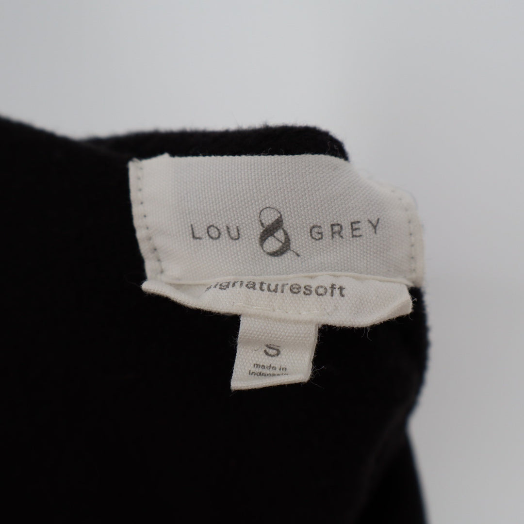 Lou & Gray Signature Soft Tunic Top Womens Small Black Cowl Neck Long Sleeve
