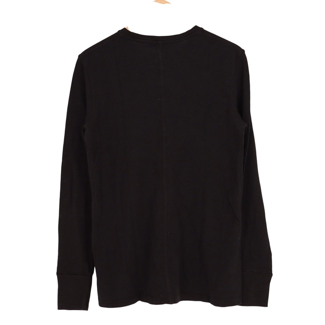 American Giant Premium Slub T-Shirt Womens M Black Cotton Crew Neck Long Sleeve