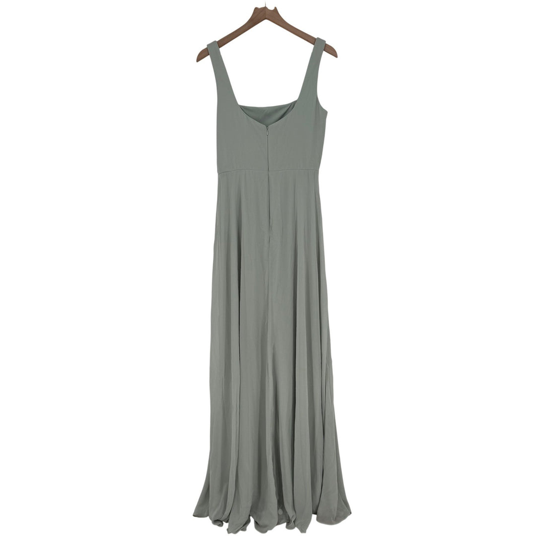 Thread Square Neck Chiffon Maxi Dress With Circle Skirt Size 8