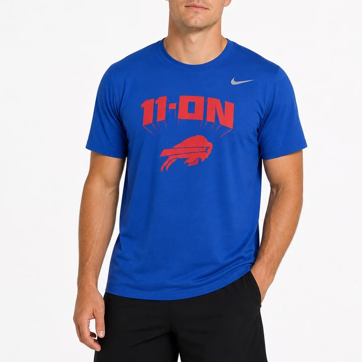 Nike Buffalo Bills 11-ON Dri-FIT Training Shirt Blue Mens Large NWT