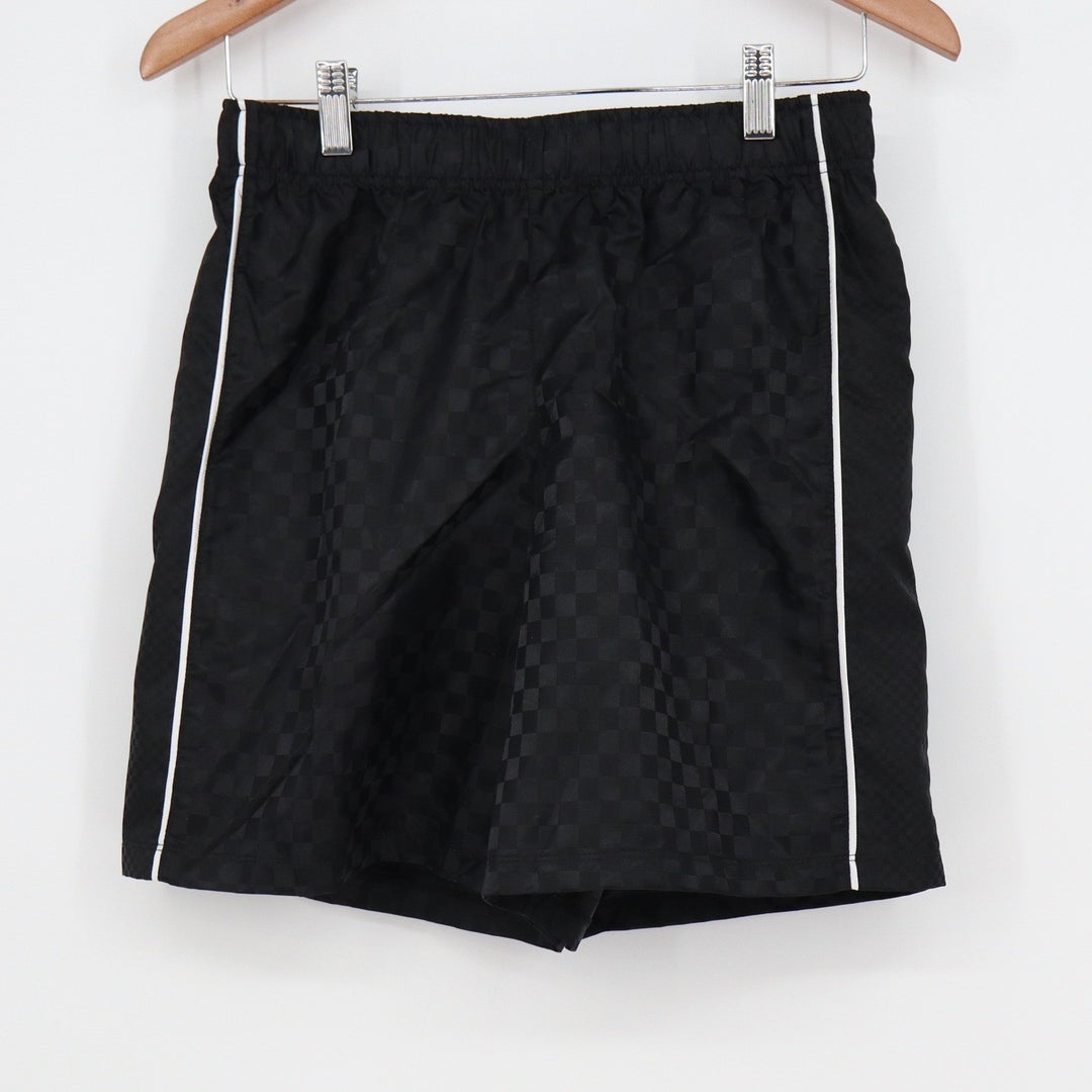 DSG Boys XL 18 Woven Soccer Shorts Pure Black Checkered
