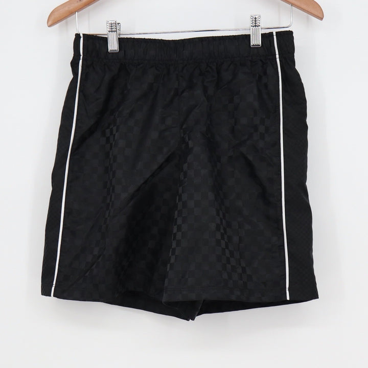 DSG Boys XL 18 Woven Soccer Shorts Pure Black Checkered