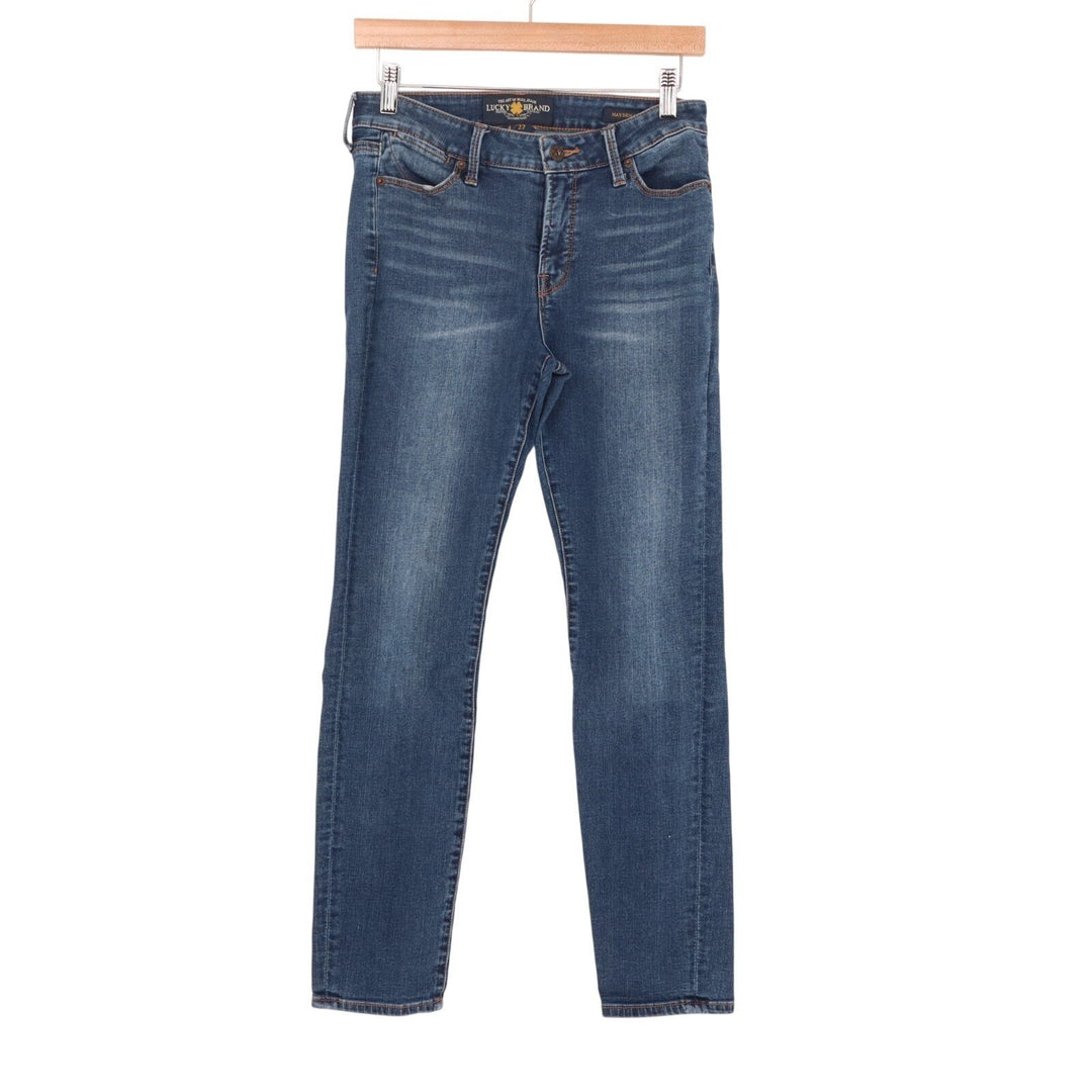 Lucky Brand Jeans Womens 4/27 Blue Denim Cotton Stretch Mid Rise Skinny Leg