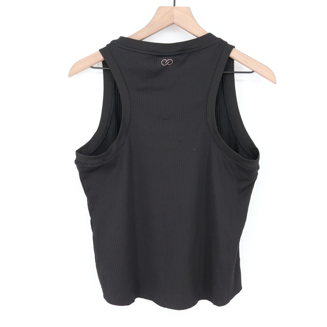 Calia By Carrie Underwood Tank Top Womens XL Black Striped Crew Neck Pullover