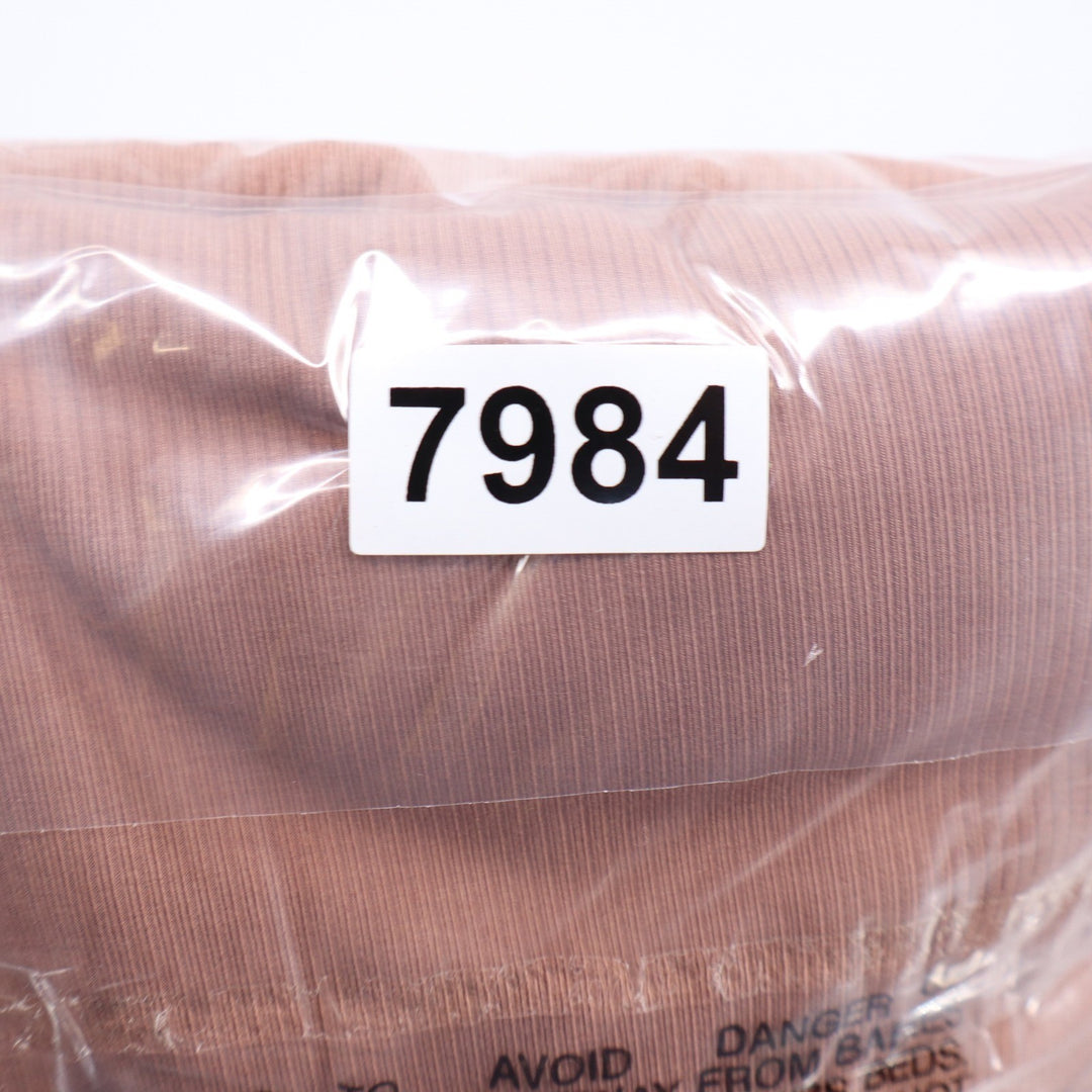 Naked Wardrobe Ribbed Corset Midi Dress Terracotta Clay Size L