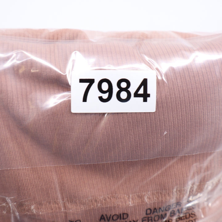 Naked Wardrobe Ribbed Corset Midi Dress Terracotta Clay Size L